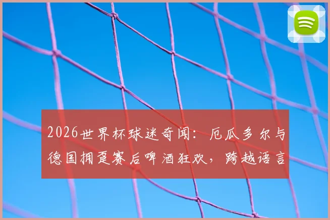 2026世界杯球迷奇闻:厄瓜多尔与德国拥趸赛后啤酒狂欢,跨越语言的友谊